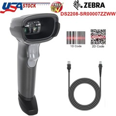Zebra DS2208-SR00007ZZWW Handheld Area Imager 1D 2D Barcode Scanner USB Reader