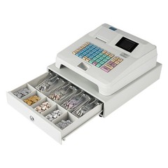 LED Electronic Cash Register 48 Keys POS System w/Drawer Fits Supermarket Retail