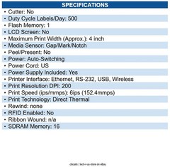 Sewoo B30IIE_SW LK-B30IIE Label Desktop D/T STD (USB+Serial+Ethernet), Wi-Fi(802