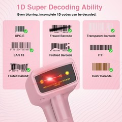 USB Wireless Barcode Scanner Handheld Laser 1D Reader 2.4GHz Cordless Scan