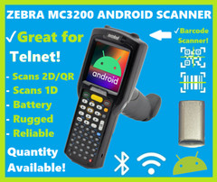 Zebra MC32N0-GI4HAHEIA Wireless Barcode Scanner 1D/2D/QR Android, Telnet!🔥⭐