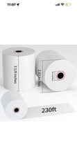 3 1/8&Prime; x 230&prime; THERMAL POS RECEIPT PRINTER ROLL PAPER BPA FREE USA 18 ROLLS