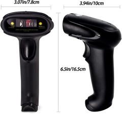 Barcode Scanner Symcode USB Laser Wired Scan Handheld Bar Code Reader Black
