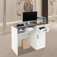 Reception Desk, Reception Desk w/ a Lockable Drawer, Reception Checkout Counter