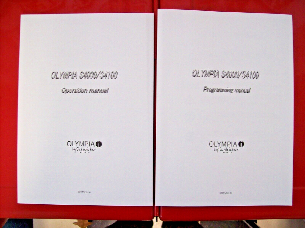 OLYMPIA S4000/S4100 CASH REGISTER OPERATION & PROGRAMMING MANUALS