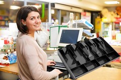 Black Cash Register Drawer Insert Tray Money Storage 5 Bill & 4 Coin Banks