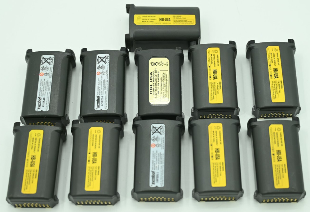 Lot of (11) Symbol and HBI USA 82-111734-01 Barcode Scanner Battery