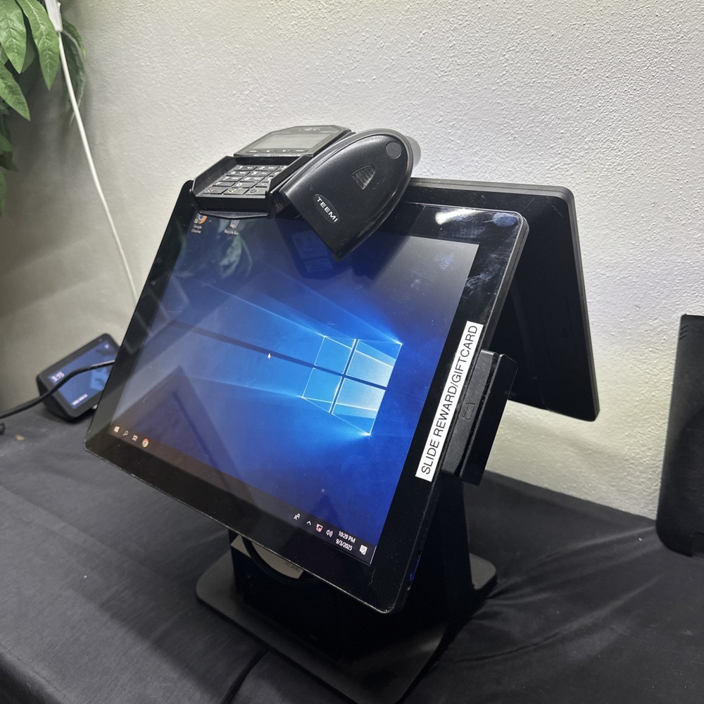 Touch Dynamic Pulse Ultra POS System w/ Slim Printer Base + Dual Displays