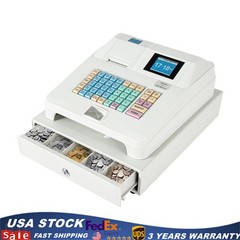 Electronic Cash Register With Drawer Box Digital LED Display Small Business