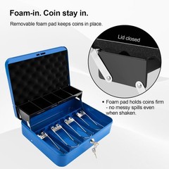 Lockable Cash Box with Portable Design and Durable Alloy Steel Construction