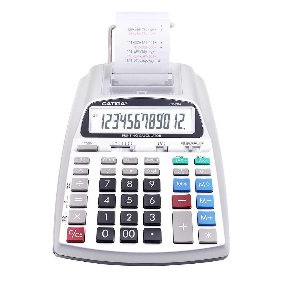 & Upgraded 2025 Printing Calculator Adding Machine 10 Key, Desktop Home Office C