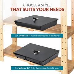 Cash Drawer Tray with Locking Cover – 11.7 x 10.3 x 2.3 Inch Metal Cash Lock …
