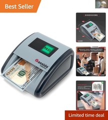 Professional Grade Automatic Counterfeit Detector – Compact Design 11.75&Prime; x 9.5&Prime;