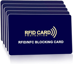 5-Pack RFID Blocking Cards | Contactless NFC/RFID Credit Card & Passport Prot…