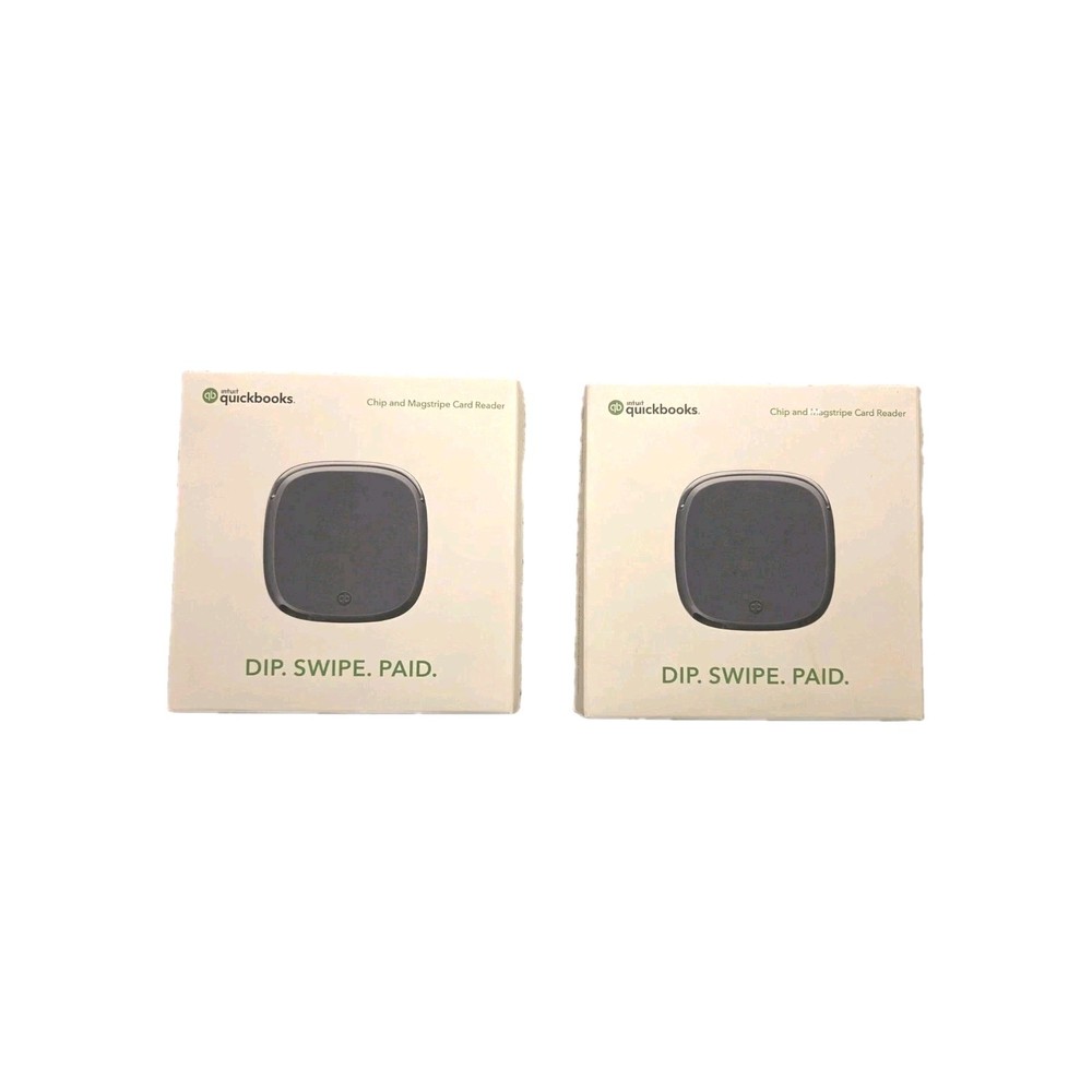 QuickBooks Chip & Magstripe Card Reader Lot of 2 – Open Box – Tested – USB Cable