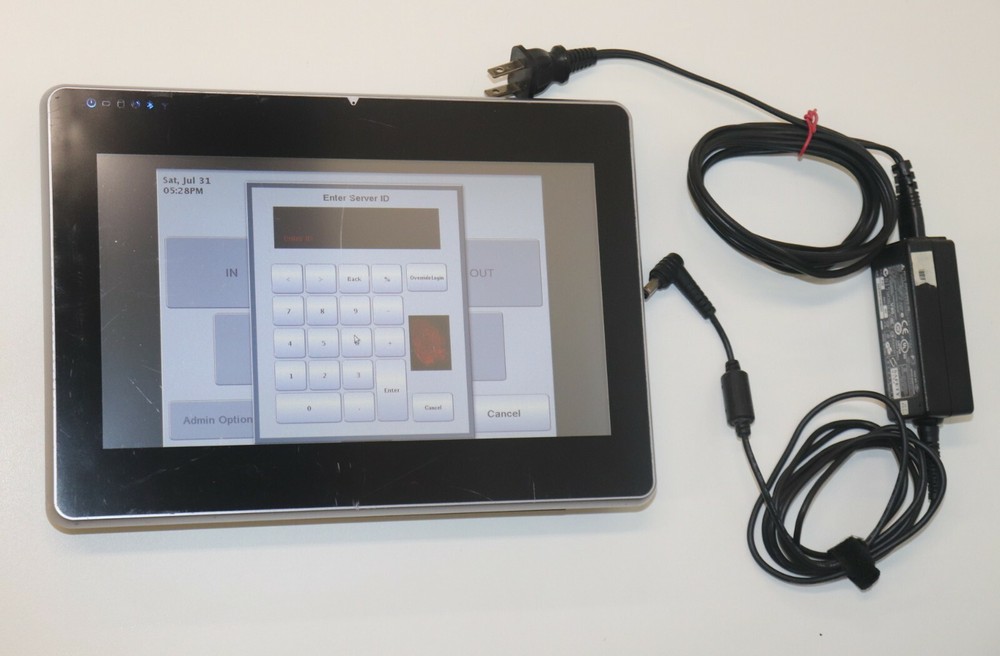 Partner Tech EM-200 Wireless Touch Screen Tablet With Fingerprint Scanner