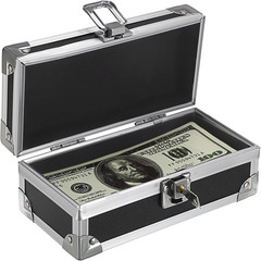 Cash Box with Lock, Aluminium Alloy Money Box for Cash Lockable Money
