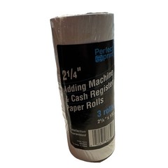 3-Pack PERFECT PRINT Adding Machine Paper Rolls ~ 2 1/4&Prime; x 130&prime; ~ NEW Sealed