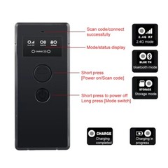 1D 2D QR Code Wireless Handhel Portable Express Scanner Reader bluetooth 2.4G