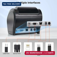 MUNBYN Bluetooth Thermal Receipt Printer P047, 80mm POS Printer, Thermal Printer