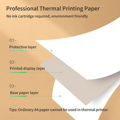 PeriPage 2 Rolls 50Sheets A4 Thermal Paper 210x30mm fr A40 Thermal Printer K5K8