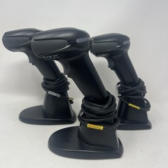 Lot of 3- Honeywell Xenon 1900GSR-2-2 USB Wired Scanners w/3 Ratchet Stand -USED