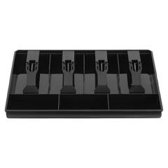 PATIKIL Money Tray Cash Register Drawer Insert Tray, 4 Bill/3 Coin, Black