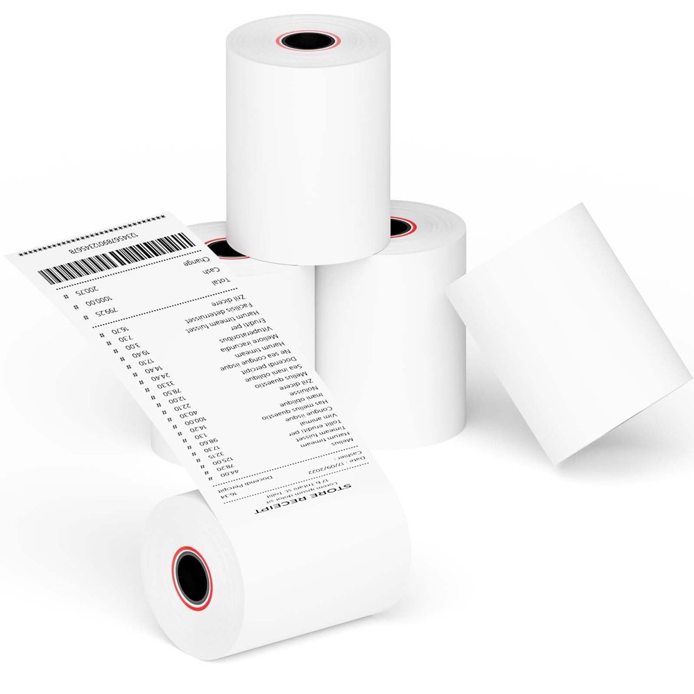 2 1/4 »x 85&prime; Thermal Receipt Paper Rolls POS Cash Register Paper Roll 5 Rolls