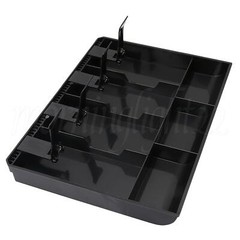 ABS Plastic Black Cash Register Drawer for Money Storage 12.68×9.65×1.38&Prime;