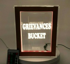 Personalized Tip Box Raffle Fund Raiser Donation Jar Engraved Light Changing LED