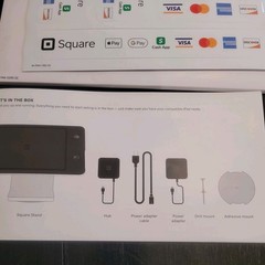 Used Square Pos Credit Card Reader Contactless Terminal iPad Stand