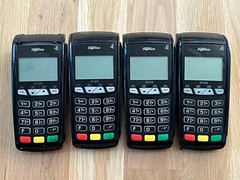 Lot Of 4- Ingenico ICT220 Credit Card Terminals Chip POS Reader- No Cords -Works
