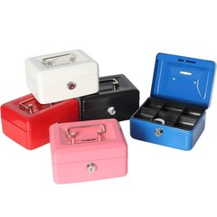 Black Cash Box With Slot For Kids Money Tray Key Lock 6×4 4/5×3 1/5 Inch