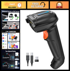 1D Wireless Barcode Scanner with Battery Indicator, USB Wired, 2200mAh, IP54 – I