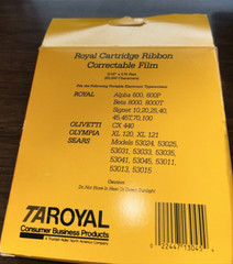 Royal Alpha 600/Beta 8000 Electronic Typewriter Ribbon Film and correction tape