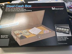 NEW! Steelmaster Metal Cash Box F21 Removable Cash Drawer Heavy Duty & Keys
