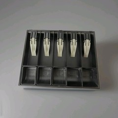 IBM Point-of-Sale Plastic Fixed Bill Notes Till Cash Drawer Tray W/ 3 Coin Cups