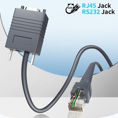 5M RS232 to RJ45 Coiled Cable For Zebra DS6878 DS9808 DS6707 DS6700 DS6708