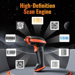 Tera Barcode Scanner Wireless with Cradle: 1D 2D QR Counting Screen, HW0008