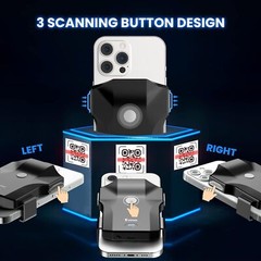 Eyoyo 2D Bluetooth QR Code Scanner Back Clip For Android/iPhone Barcode Reader