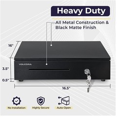 Black Cash Drawer with Adjustable Slots