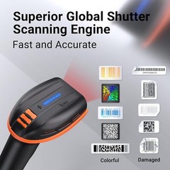 Tera Pro Barcode Scanner with Power Switch Battery Level Indicator…