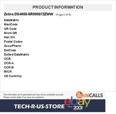Zebra DS4608-SR00007ZZWW Standard Range Handheld 2D Imager Barcode Scanner