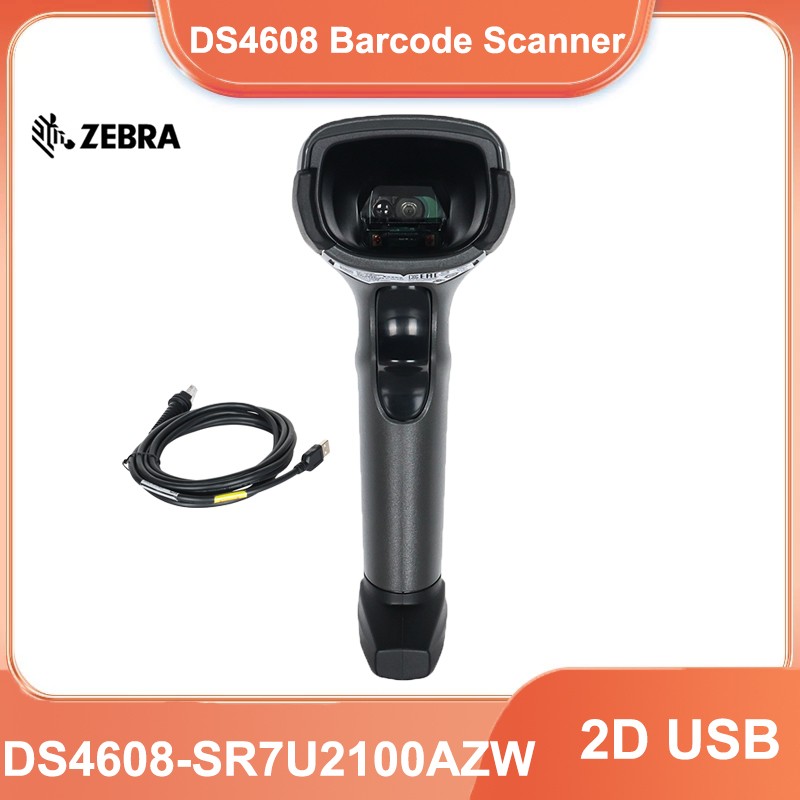 Zebra DS4608-SR7U2100AZW 1D 2D Handheld Barcode Scanner Imager with USB Cable