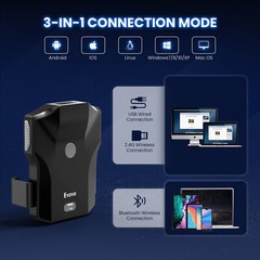 1D 2D QR Code Barcode Scanner Wireless Barcode Reader for iPhone Android iOS POS