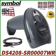 Symbol Motorola DS4208-SR00007WR 2D Handheld Barcode Scanner with USB Cable USA