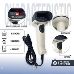 Honeywell Xenon 1900 Wired Barcode Scanner Reader 1900HHD-0 w/USB Cable GRADE A!