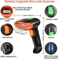 Advanced 360° Wireless Barcode Scanner for Diverse Applications & Fast Scanning