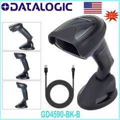 New Gryphon GD4590-BK-B 1D 2D Barcode Scanner QR Code Reader W/ USB Cable &Base