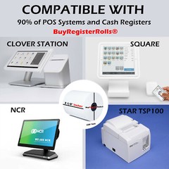 ( 75 ROLLS ) 3 1/8&Prime; X 230&prime; thermal fits all Clover POS Cash Registers Printers